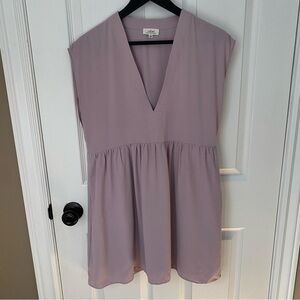 Wilfred Aritzia Lavender V-Neck Tunic Dress Small